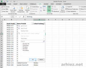 Mempermudah Filtering Data pada Excel dengan Slicer